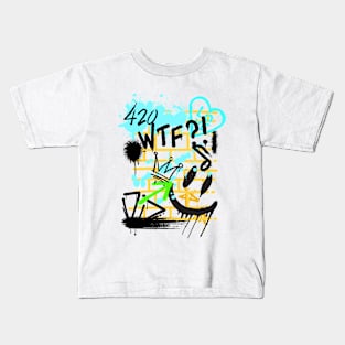 Graffiti Character on the wall Active Kids T-Shirt